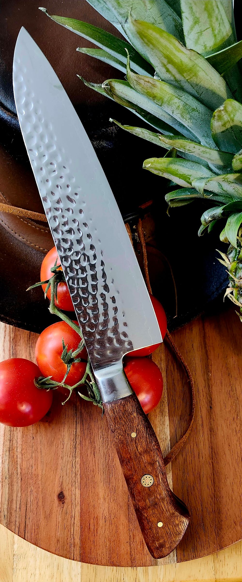 Chef's Knife with Pommele Sapele Handles 